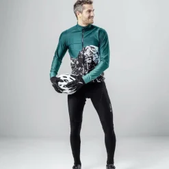 Löffler Fahrradbekleidung-Scarp blaues Herren Langarm-Radtrikot