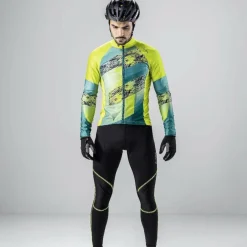 Löffler Fahrradbekleidung^Shalerock grünes Herren Langarm-Radtrikot