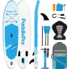 LifeGoods Sup Boards^Allround Compact SUP Board mit Sitz - Sky Blue