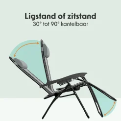 LifeGoods Comfort 2er-Set Relaxstühle - Black/Grey< Relaxstühle