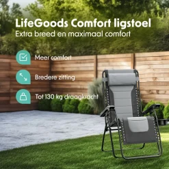 LifeGoods Comfort Relaxstuhl - Black/Grey< Relaxstühle
