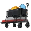 LifeGoods Bollerwagen^Doppel 400L bollerwagen - Black