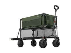 LifeGoods Doppel 400L bollerwagen - Green< Bollerwagen