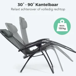 LifeGoods 2er-Set Relaxstühle mit Beistelltisch - Dark Grey< Relaxstühle
