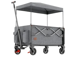 LifeGoods Kinder Dach 80KG bollerwagen- Grey< Bollerwagen