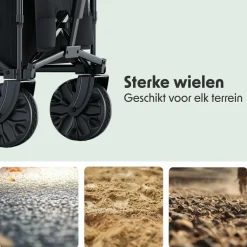 LifeGoods Bollerwagen^230L bollerwagen - Black