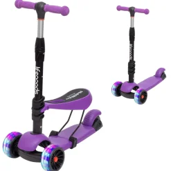 LifeGoods Roller & Scooter^MultiRider Kinderroller Mit Sitz - Purple
