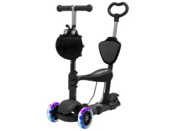 LifeGoods MultiRider Kinderroller Mit Schiebestange - Black< Roller & Scooter