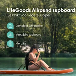 LifeGoods PaddlePro SUP Board mit Sitz - White/Orange< Sup Boards