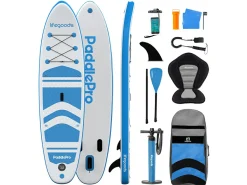 LifeGoods PaddlePro SUP Board mit Sitz - White/Sky Blue< Sup Boards