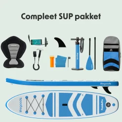 LifeGoods PaddlePro SUP Board mit Sitz - White/Sky Blue< Sup Boards
