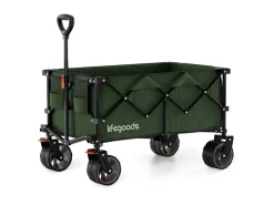 LifeGoods XL 200L bollerwagen - Green< Bollerwagen