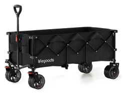 LifeGoods Bollerwagen^XXL 300L bollerwagen - Black
