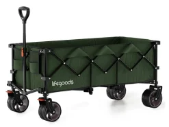 LifeGoods XXL 300L bollerwagen - Green< Bollerwagen