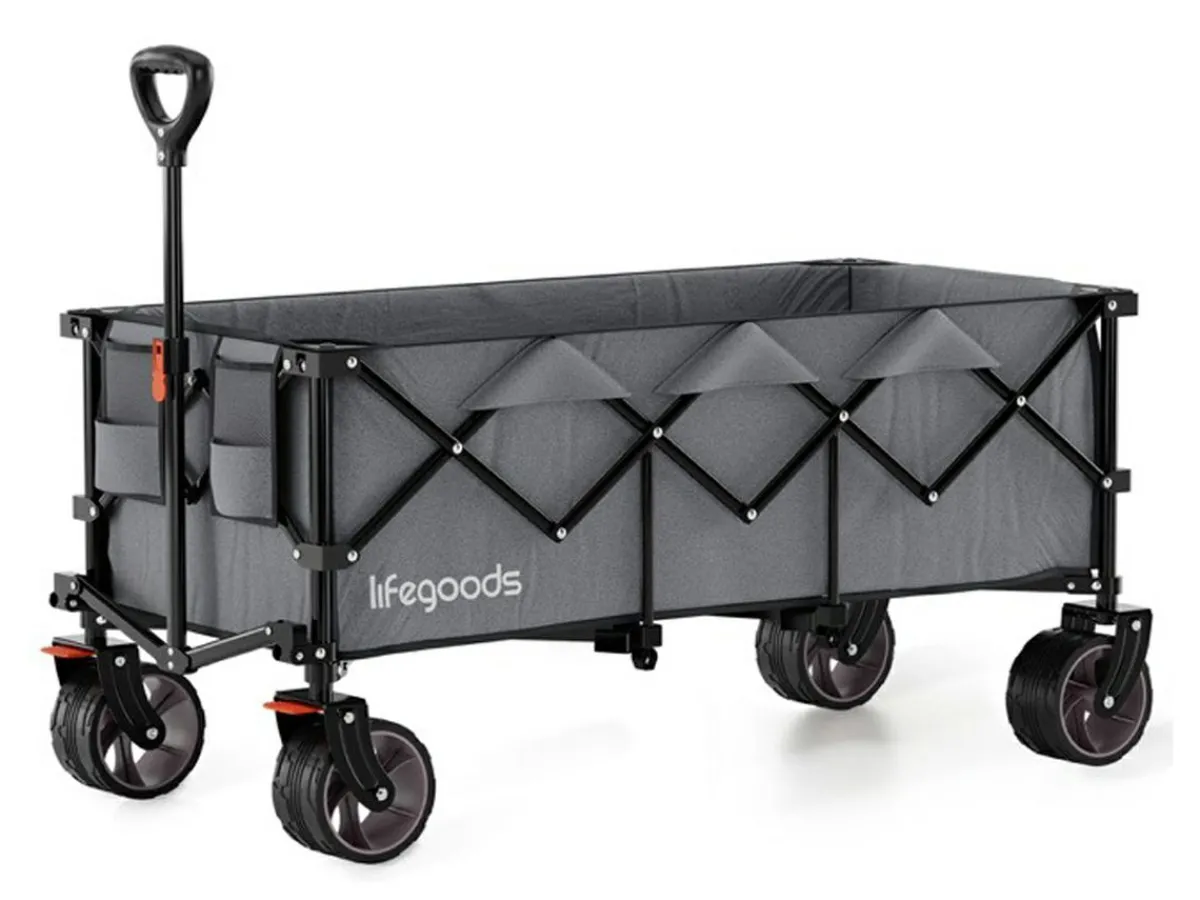 LifeGoods XXL 300L bollerwagen - Grey< Bollerwagen