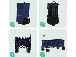 LifeGoods XXL 300L bollerwagen - Blue< Bollerwagen