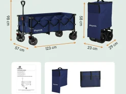 LifeGoods XXL 300L bollerwagen - Blue< Bollerwagen