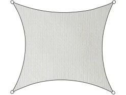Markenlos Sonnensegel|Sonnensegel-Livin'outdoor Iseo Quadrat HDPE 5 Meter Schattentuch - White
