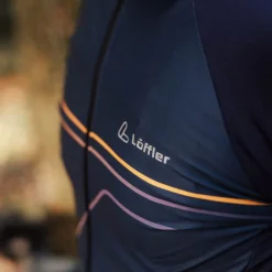Löffler Fahrradbekleidung-Loeffler Conflux dunkelblaues Herren- Radtrikot