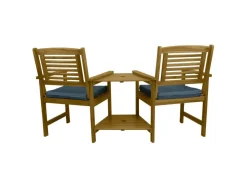 Monstershop Gartenstühle^Loveseat Gartenbank mit Kissen