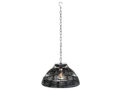 Lumineo Campinglampen Aufladbar|Campinglampen Aufladbar^Black Rattan Solar-Hängelampe