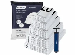 Luvego Vakuumbeutel-Vakuumbeutel 13 Stück Inklusive Handpumpe
