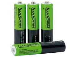Luxform Kleinbatterien^Satz mit 4 wiederaufladbaren AAA-Batterien