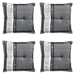 Madison Sitzkissen-- Sitzkissen Garden Grey - Ca. 50x50 cm - 4er-Set