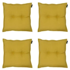 Madison - Sitzkissen Panama senf - Ca. 50x50 cm - 4er-Set< Sitzkissen