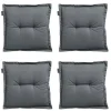 Madison Sitzkissen-- Sitzkissen Rib grau - Ca. 50x50 cm - 4er-Set