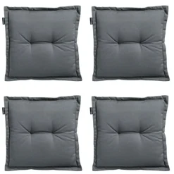 Madison Sitzkissen-- Sitzkissen Rib grau - Ca. 50x50 cm - 4er-Set