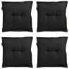 Madison Sitzkissen-- Sitzkissen Rib schwarz - Ca. 50x50 cm - 4er-Set