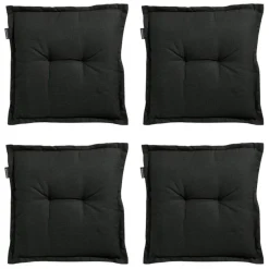 Madison Sitzkissen-- Sitzkissen Rib schwarz - Ca. 50x50 cm - 4er-Set