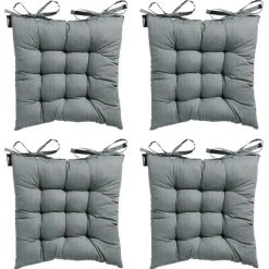 Madison - Sitzkissen Tuscany Basic grau - ca. 46x46 cm - 4er-Set< Sitzkissen