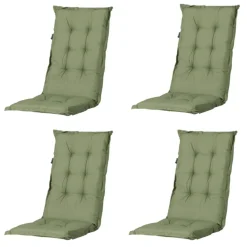 Madison Stuhlkissen-Basic grüne Gartenstuhlkissen - 4er-Set