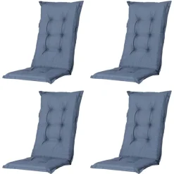 Madison Basic Kobaltfarbene Gartenstuhlkissen - 4er-Set< Stuhlkissen