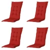 Madison Stuhlkissen^Basic rote Gartenstuhlkissen - 4er-Set