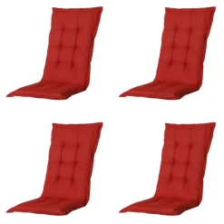 Madison Stuhlkissen^Basic rote Gartenstuhlkissen - 4er-Set