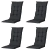 Madison Stuhlkissen^Basic schwarze Gartenstuhlkissen - 4er-Set