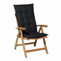 Madison Stuhlkissen^Basic schwarze Gartenstuhlkissen - 4er-Set