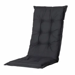 Madison Stuhlkissen-Basic schwarze Gartenstuhlkissen - 4er-Set