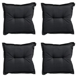 Madison Basic schwarzes Sitzkissen - 4er Set< Sitzkissen