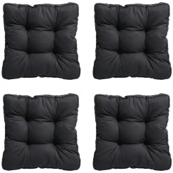 Madison Basic schwarzes Sitzkissen - 4er Set< Sitzkissen