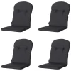 Madison Stuhlkissen-Basic schwarzes Schalensitzkissen - 4er-Set