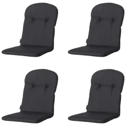 Madison Stuhlkissen-Basic schwarzes Schalensitzkissen - 4er-Set