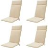Madison Stuhlkissen-Beige Canvas Eco+ Gartenstuhlkissen - 4er-Set