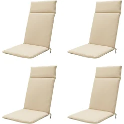 Madison Stuhlkissen-Beige Canvas Eco+ Gartenstuhlkissen - 4er-Set