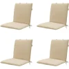 Madison Stuhlkissen-Beige Canvas Eco+ Stapelbare Stuhlkissen - 4er-Set