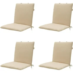 Madison Stuhlkissen-Beige Canvas Eco+ Stapelbare Stuhlkissen - 4er-Set