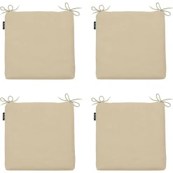 Madison Beige Canvas Eco+ Sitzkissen - 4er-Set< Sitzkissen